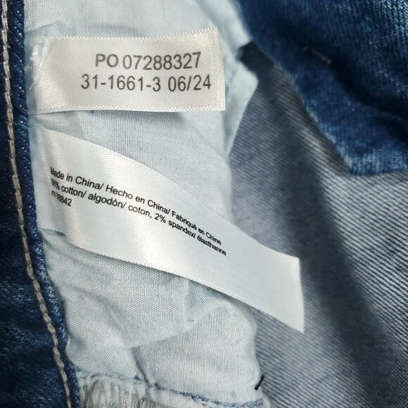 New Eloquii The Barrel Jean Womens 20 Blue Wash High Rise Stretch Comfort Denim - Picture 9 of 13